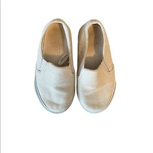 Janie and Jack beige slip on shoes